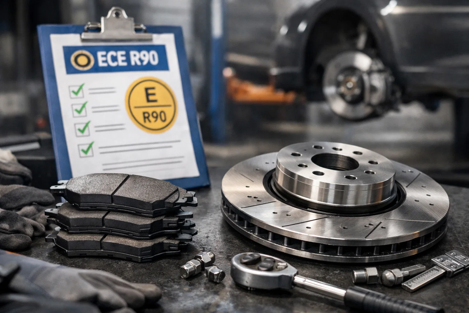 Comparaison plaquette frein ECE R90 vs pièce origine OEM : protocole de test dynamométrique et essai sur circuit